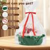 image:imageOIAHOMY Gift Basket with Handle Small Woven Basket with Gift Bag Ribbon and Wrap Tissue Paper Nursery Bins Empty to Fill with Small Items Baby Pet Toy Organizer  WhiteDeep Green