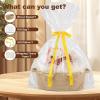 image:imageOIAHOMY Gift Basket with Handle Small Woven Basket with Gift Bag Ribbon and Wrap Tissue Paper Nursery Bins Empty to Fill with Small Items Baby Pet Toy Organizer  WhiteYellow