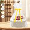 image:imageOIAHOMY Gift Basket with Handle Small Woven Basket with Gift Bag Ribbon and Wrap Tissue Paper Nursery Bins Empty to Fill with Small Items Baby Pet Toy Organizer  WhiteBrown
