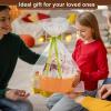 image:imageOIAHOMY Gift Basket with Handle Small Woven Basket with Gift Bag Ribbon and Wrap Tissue Paper Nursery Bins Empty to Fill with Small Items Baby Pet Toy Organizer  WhiteOrange