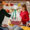 image:imageOIAHOMY Gift Basket with Handle Small Woven Basket with Gift Bag Ribbon and Wrap Tissue Paper Nursery Bins Empty to Fill with Small Items Baby Pet Toy Organizer  WhiteRed