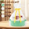 image:imageOIAHOMY Gift Basket with Handle Small Woven Basket with Gift Bag Ribbon and Wrap Tissue Paper Nursery Bins Empty to Fill with Small Items Baby Pet Toy Organizer  WhiteGreen