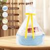 image:imageOIAHOMY Gift Basket with Handle Small Woven Basket with Gift Bag Ribbon and Wrap Tissue Paper Nursery Bins Empty to Fill with Small Items Baby Pet Toy Organizer  WhiteBlue