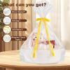 image:imageOIAHOMY Gift Basket with Handle Small Woven Basket with Gift Bag Ribbon and Wrap Tissue Paper Nursery Bins Empty to Fill with Small Items Baby Pet Toy Organizer  WhiteWhite