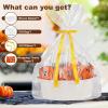 image:imageOIAHOMY Gift Basket with Handle Small Woven Basket with Gift Bag Ribbon and Wrap Tissue Paper Nursery Bins Empty to Fill with Small Items Baby Pet Toy Organizer  WhiteWhite  Orange