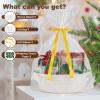 image:imageOIAHOMY Gift Basket with Handle Small Woven Basket with Gift Bag Ribbon and Wrap Tissue Paper Nursery Bins Empty to Fill with Small Items Baby Pet Toy Organizer  WhiteWhite  Green