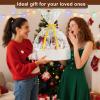 image:imageOIAHOMY Gift Basket with Handle Small Woven Basket with Gift Bag Ribbon and Wrap Tissue Paper Nursery Bins Empty to Fill with Small Items Baby Pet Toy Organizer  WhiteChristmas White