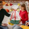 image:imageOIAHOMY Gift Basket with Handle Small Woven Basket with Gift Bag Ribbon and Wrap Tissue Paper Nursery Bins Empty to Fill with Small Items Baby Pet Toy Organizer  WhiteDeep Green