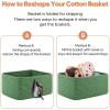 image:imageOIAHOMY 4 Pack 1417110263IN Storage Baskets for Organizing Shelves Woven Rope Baskets for Organizing Books Clothes Decorative Basket for Living Room Nursery Bedroom Gift Basket WhiteGreen
