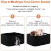 image:imageOIAHOMY 4 Pack 1417110263IN Storage Baskets for Organizing Shelves Woven Rope Baskets for Organizing Books Clothes Decorative Basket for Living Room Nursery Bedroom Gift Basket WhiteBlack