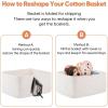 image:imageOIAHOMY 4 Pack 1417110263IN Storage Baskets for Organizing Shelves Woven Rope Baskets for Organizing Books Clothes Decorative Basket for Living Room Nursery Bedroom Gift Basket WhiteWhite