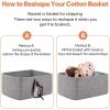 image:imageOIAHOMY 4 Pack 1417110263IN Storage Baskets for Organizing Shelves Woven Rope Baskets for Organizing Books Clothes Decorative Basket for Living Room Nursery Bedroom Gift Basket WhiteGrey