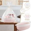 image:imageOIAHOMY Gift Basket Empty with Handle 12x 8x 5 Small Woven Basket with Gift Bag Ribbon and Wrap Tissue Paper Dog Toy Storage for Organizing  Pink amp WhitePink  White