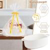 image:imageOIAHOMY Gift Basket Empty with Handle 12x 8x 5 Small Woven Basket with Gift Bag Ribbon and Wrap Tissue Paper Dog Toy Storage for Organizing  Pink amp WhiteWhite