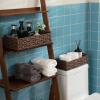 image:imageOIAHOMY Toilet Paper Baskets Handmade Paper Rope Decorative Wicker Storage Tank Shelf Cabinet Organizer for Bathroom Home Set of 2 GreenBrown