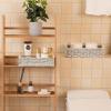 image:imageOIAHOMY Toilet Paper Baskets Handmade Paper Rope Decorative Wicker Storage Tank Shelf Cabinet Organizer for Bathroom Home Set of 2 GreenGreen  White