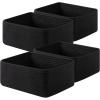 image:imageOIAHOMY 4 Pack 1417110263IN Storage Baskets for Organizing Shelves Woven Rope Baskets for Organizing Books Clothes Decorative Basket for Living Room Nursery Bedroom Gift Basket WhiteBlack
