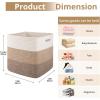 image:imageOIAHOMY 13 Kallax Inch Cube Storage Bins 3Pack Cotton Rope Woven Baskets for Organizing Kallax Insert Storage Baskets for Shelves Baby Nursery Closet Organizer 1313126IN Gradient BrownGradient Brown