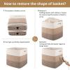 image:imageOIAHOMY 13 Kallax Inch Cube Storage Bins 3Pack Cotton Rope Woven Baskets for Organizing Kallax Insert Storage Baskets for Shelves Baby Nursery Closet Organizer 1313126IN Gradient BrownGradient Brown