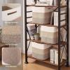 image:imageOIAHOMY 13 Kallax Inch Cube Storage Bins 3Pack Cotton Rope Woven Baskets for Organizing Kallax Insert Storage Baskets for Shelves Baby Nursery Closet Organizer 1313126IN Gradient BrownGradient Brown