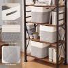 image:imageOIAHOMY 13 Kallax Inch Cube Storage Bins 3Pack Cotton Rope Woven Baskets for Organizing Kallax Insert Storage Baskets for Shelves Baby Nursery Closet Organizer 1313126IN Gradient BrownWhite  Grey
