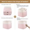 image:imageOIAHOMY 13 Kallax Inch Cube Storage Bins 3Pack Cotton Rope Woven Baskets for Organizing Kallax Insert Storage Baskets for Shelves Baby Nursery Closet Organizer 1313126IN Gradient BrownWhite  Pink