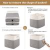 image:imageOIAHOMY 13 Kallax Inch Cube Storage Bins 3Pack Cotton Rope Woven Baskets for Organizing Kallax Insert Storage Baskets for Shelves Baby Nursery Closet Organizer 1313126IN Gradient BrownWhite  Grey