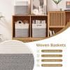 image:imageOIAHOMY 13 Kallax Inch Cube Storage Bins 3Pack Cotton Rope Woven Baskets for Organizing Kallax Insert Storage Baskets for Shelves Baby Nursery Closet Organizer 1313126IN Gradient BrownWhite  Grey