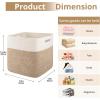 image:imageOIAHOMY 13 Kallax Inch Cube Storage Bins 3Pack Cotton Rope Woven Baskets for Organizing Kallax Insert Storage Baskets for Shelves Baby Nursery Closet Organizer 1313126IN Gradient BrownWhite  Brown
