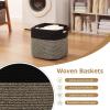 image:imageOIAHOMY 13 Kallax Inch Cube Storage Bins 3Pack Cotton Rope Woven Baskets for Organizing Kallax Insert Storage Baskets for Shelves Baby Nursery Closet Organizer 1313126IN Gradient BrownBlack  Brown