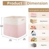 image:imageOIAHOMY 13 Kallax Inch Cube Storage Bins 3Pack Cotton Rope Woven Baskets for Organizing Kallax Insert Storage Baskets for Shelves Baby Nursery Closet Organizer 1313126IN Gradient BrownWhite  Pink