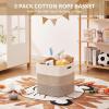 image:imageOIAHOMY 13 Kallax Inch Cube Storage Bins 3Pack Cotton Rope Woven Baskets for Organizing Kallax Insert Storage Baskets for Shelves Baby Nursery Closet Organizer 1313126IN Gradient BrownGradient Brown