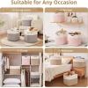 image:imageOIAHOMY 13 Kallax Inch Cube Storage Bins 3Pack Cotton Rope Woven Baskets for Organizing Kallax Insert Storage Baskets for Shelves Baby Nursery Closet Organizer 1313126IN Gradient BrownWhite  Pink