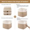 image:imageOIAHOMY 13 Kallax Inch Cube Storage Bins 3Pack Cotton Rope Woven Baskets for Organizing Kallax Insert Storage Baskets for Shelves Baby Nursery Closet Organizer 1313126IN Gradient BrownWhite  Brown
