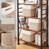 image:imageOIAHOMY 13 Kallax Inch Cube Storage Bins 3Pack Cotton Rope Woven Baskets for Organizing Kallax Insert Storage Baskets for Shelves Baby Nursery Closet Organizer 1313126IN Gradient BrownWhite  Brown