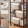 image:imageOIAHOMY 13 Kallax Inch Cube Storage Bins 3Pack Cotton Rope Woven Baskets for Organizing Kallax Insert Storage Baskets for Shelves Baby Nursery Closet Organizer 1313126IN Gradient BrownWhite  Brown