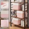 image:imageOIAHOMY 13 Kallax Inch Cube Storage Bins 3Pack Cotton Rope Woven Baskets for Organizing Kallax Insert Storage Baskets for Shelves Baby Nursery Closet Organizer 1313126IN Gradient BrownWhite  Pink
