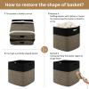 image:imageOIAHOMY 13 Kallax Inch Cube Storage Bins 3Pack Cotton Rope Woven Baskets for Organizing Kallax Insert Storage Baskets for Shelves Baby Nursery Closet Organizer 1313126IN Gradient BrownBlack  Brown
