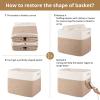 image:imageOIAHOMY 13 Kallax Inch Cube Storage Bins 3Pack Cotton Rope Woven Baskets for Organizing Kallax Insert Storage Baskets for Shelves Baby Nursery Closet Organizer 1313126IN Gradient BrownWhite  Brown