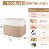 image:imageOIAHOMY 13 Kallax Inch Cube Storage Bins 3Pack Cotton Rope Woven Baskets for Organizing Kallax Insert Storage Baskets for Shelves Baby Nursery Closet Organizer 1313126IN Gradient BrownWhite  Brown