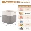 image:imageOIAHOMY 13 Kallax Inch Cube Storage Bins 3Pack Cotton Rope Woven Baskets for Organizing Kallax Insert Storage Baskets for Shelves Baby Nursery Closet Organizer 1313126IN Gradient BrownWhite  Grey