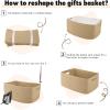 image:imageOIAHOMY Storage Basket for Shelves Closet Cube Storage Bins Baskets for Clothes Blanket Towels Baby Nursery Toy Baskets Box Woven Rope Basket 15751181709 IN 2 Packs BrownJute Yellow