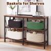 image:imageOIAHOMY Storage Basket for Shelves Closet Cube Storage Bins Baskets for Clothes Blanket Towels Baby Nursery Toy Baskets Box Woven Rope Basket 15751181709 IN 2 Packs BrownBlack