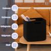 image:imageOIAHOMY Storage Cubes 13 Inch Cube Storage Organizer Collapsible Storage Bins Baskets for Organizing Storage Bins for ShelvesGreen 3PACKBlack