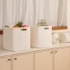 image:imageOIAHOMY Storage Cubes 13 Inch Cube Storage Organizer Collapsible Storage Bins Baskets for Organizing Storage Bins for ShelvesGreen 3PACKWhite