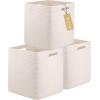 image:imageOIAHOMY Storage Cubes 13 Inch Cube Storage Organizer Collapsible Storage Bins Baskets for Organizing Storage Bins for ShelvesGreen 3PACKWhite