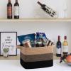 image:imageOIAHOMY Woven Storage Basket for Shelves Rectangle Cotton Rope Baskets for Organizing 13 x 10 x 9 in Storage Bins for Dog ToysTowelBooksGiftBrown and WhiteGradient Black Brown