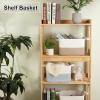 image:imageOIAHOMY Woven Storage Basket for Shelves Rectangle Cotton Rope Baskets for Organizing 13 x 10 x 9 in Storage Bins for Dog ToysTowelBooksGiftBrown and WhiteBlue