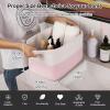 image:imageOIAHOMY Woven Storage Basket for Shelves Rectangle Cotton Rope Baskets for Organizing 13 x 10 x 9 in Storage Bins for Dog ToysTowelBooksGiftBrown and WhitePink and White
