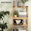 image:imageOIAHOMY Woven Storage Basket for Shelves Rectangle Cotton Rope Baskets for Organizing 13 x 10 x 9 in Storage Bins for Dog ToysTowelBooksGiftBrown and WhiteBlack and Brown